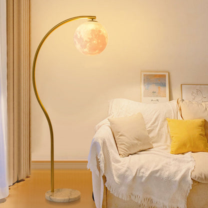 Modern Minimalist Iron Marble 1-Light Standing Floor Lamp