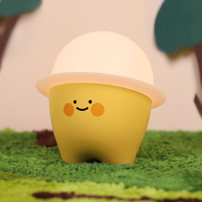 Creative Cute Emoji Silicone LED Night Light Bedside Table Lamp