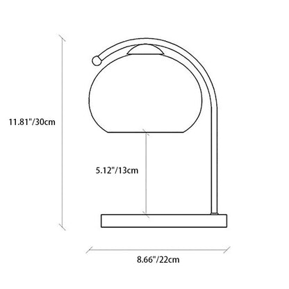Modern Minimalist Oval Solid Wood Iron Glass 1-Light Aroma Melt Wax Table Lamp For Bedroom