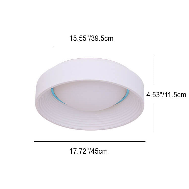 Nordic Minimalist Iron Acrylic Concave-Convex Circle LED Flush Mount Ceiling Light