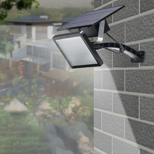 مصباح حائط LED بلاستيكي مربع الشكل يعمل بالطاقة الشمسية بتصميم عصري بسيط للحديقة 