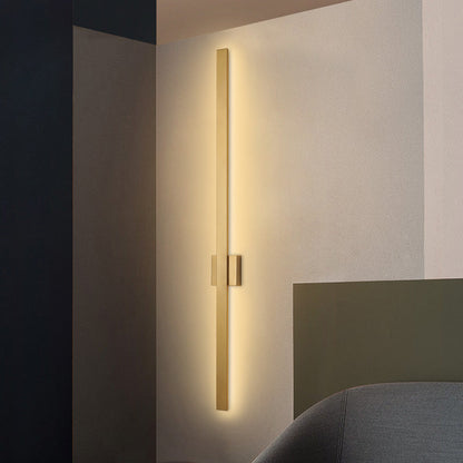 مصباح حائط LED من الأكريليك والحديد بتصميم شريطي طويل بتصميم عصري بسيط لغرفة المعيشة 