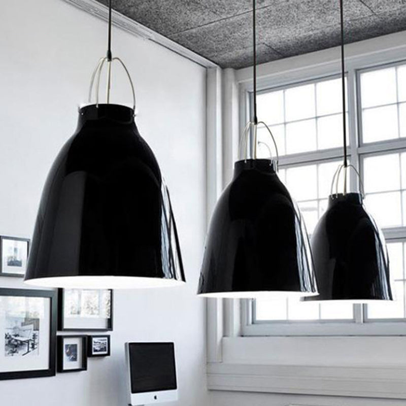 Contemporary Nordic Aluminum Bell 1-Light Pendant Light For Dining Room