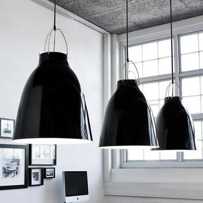 Contemporary Nordic Aluminum Bell 1-Light Pendant Light For Dining Room
