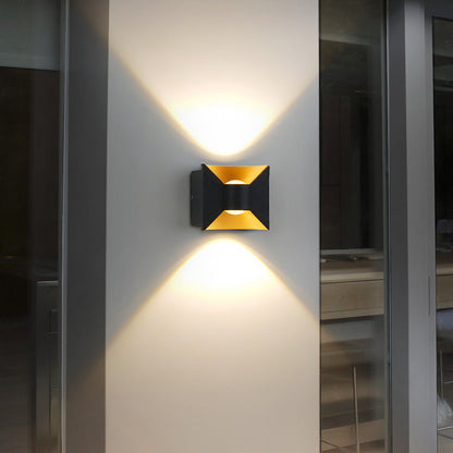 Contemporary Simplicity Waterproof Aluminum Square LED Wall Sconce Lamp For Outdoor Patio