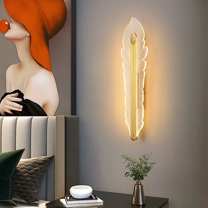 مصباح حائط LED فاخر من الأكريليك على شكل ذيل الفينيق من Nordic Light 