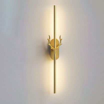 Modern Light Luxury Aluminum Long Strip Antler Shape LED Wall Sconce Lamp