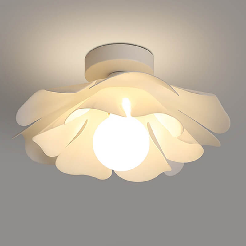 Modern Creative Petal Acrylic Lampshade 1-Light Semi-Flush Mount Ceiling Light