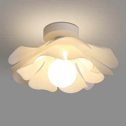 Modern Creative Petal Acrylic Lampshade 1-Light Semi-Flush Mount Ceiling Light