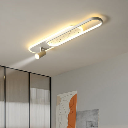 مصباح LED مستطيل الشكل مصنوع من الحديد الأكريليك بتصميم عصري بسيط، مثبت في السقف للممر 