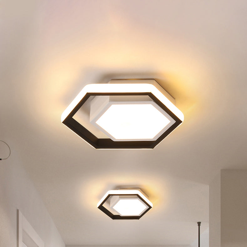 مصباح سقف LED بتصميم هندسي سداسي الشكل بتصميم حديث وبسيط 