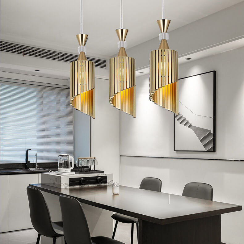 Nordic Light Luxury Minimalist Solid Color Aluminum 1-Light Pendant Light