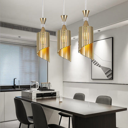 Nordic Light Luxury Minimalist Solid Color Aluminum 1-Light Pendant Light