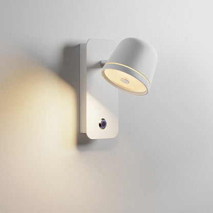 Modern Minimalist Rectangle Round Aluminum Metal Acrylic LED Wall Sconce Lamp For Bedroom