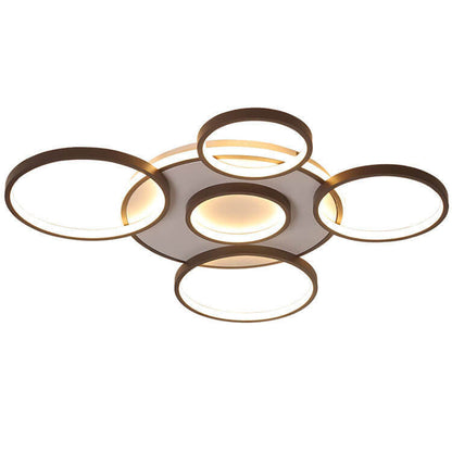 Modern Light Luxury Circular Combination Aluminum LED Flush Mount Ceiling Light
