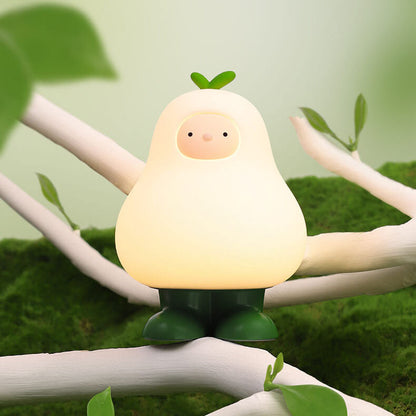 Creative Cartoon Pear Silicone LED Night Light Table Lamp