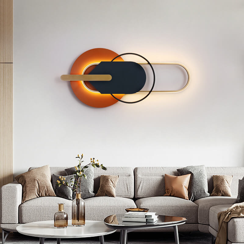 مصباح حائط LED هندسي دائري فاخر من Nordic Light 
