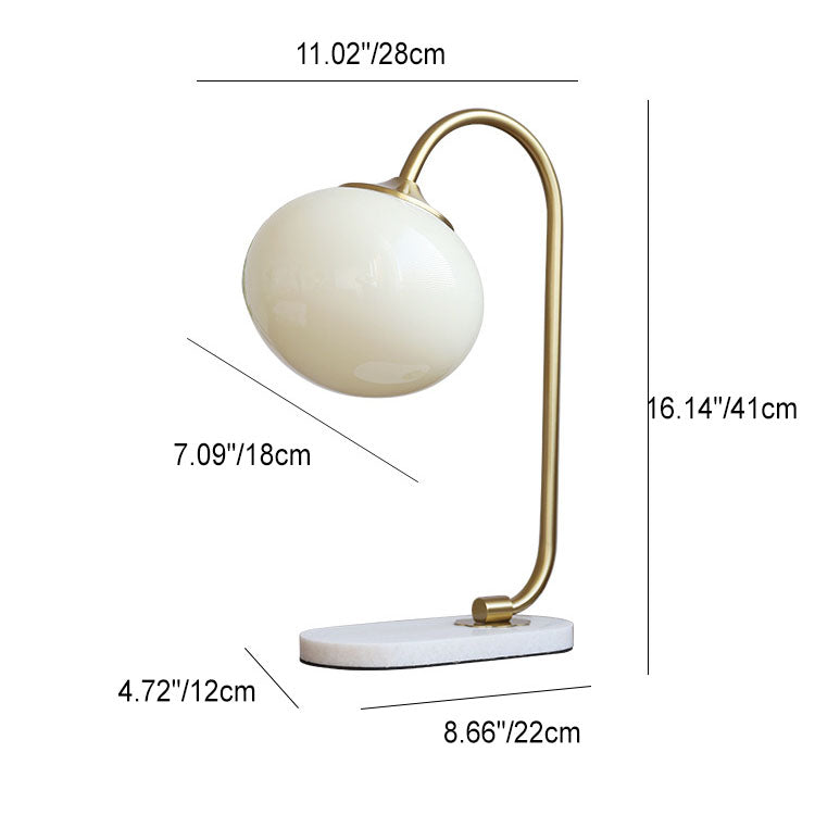 Nordic Minimalist Nostalgic Glass Sphere 1-Light Table Lamp