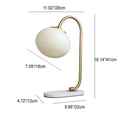Nordic Minimalist Nostalgic Glass Sphere 1-Light Table Lamp