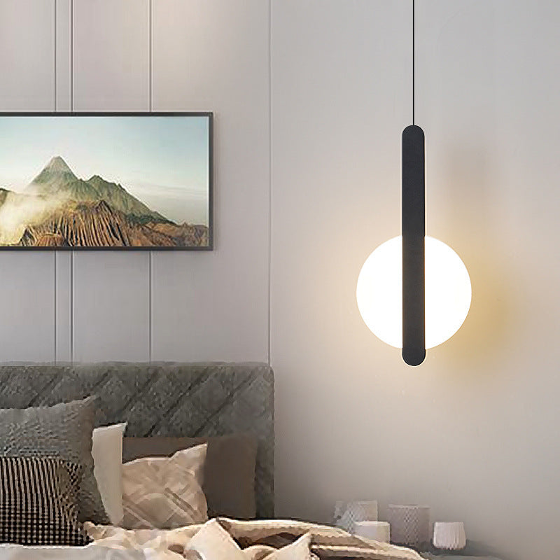 مصباح LED دائري نصف دائري من الأكريليك بتصميم بسيط وعصري، مناسب لجانب السرير 
