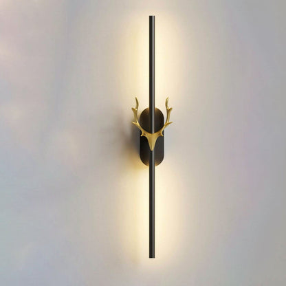 Modern Light Luxury Aluminum Long Strip Antler Shape LED Wall Sconce Lamp