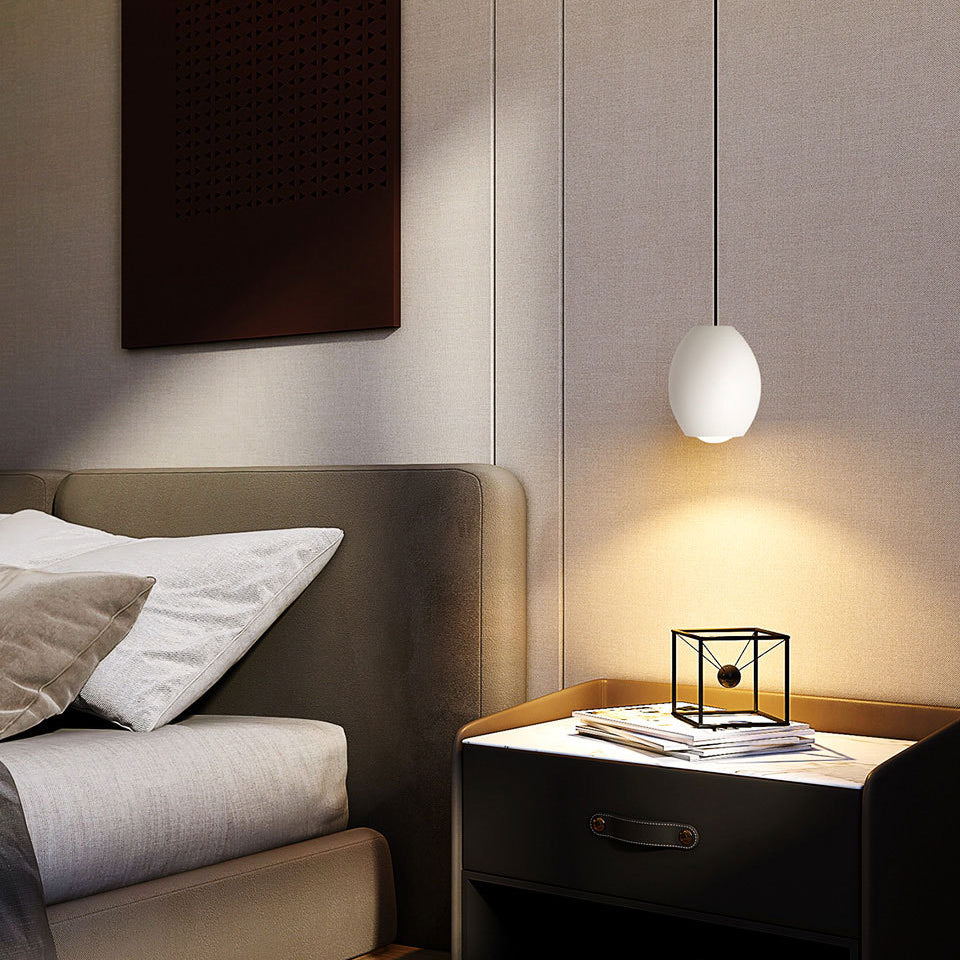 مصباح LED معدني بيضاوي الشكل بتصميم عصري بسيط لغرفة المعيشة 