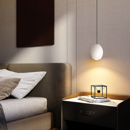مصباح LED معدني بيضاوي الشكل بتصميم عصري بسيط لغرفة المعيشة 