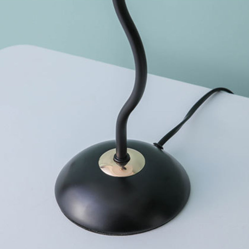 Vintage Danish Pleated Umbrella Bend Base 1-Light Table Lamp