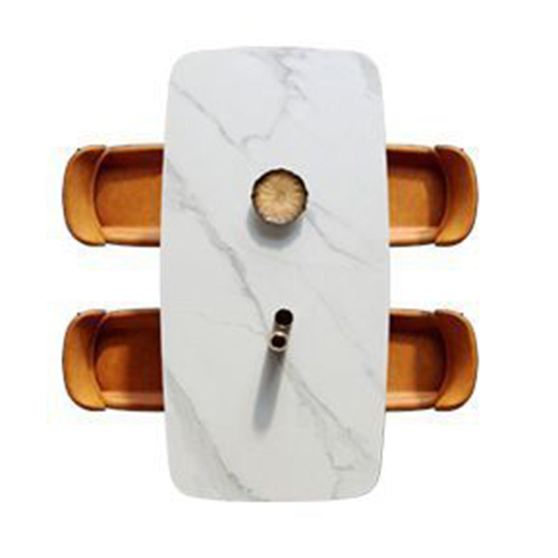 Contemporary Scandinavian PU Leather Carbon Steel Sponge Square Vein Lines Dining Chair Backrest For Dining Room