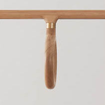 Modern Solid Wood Japanese Style Strip LED Chandelier