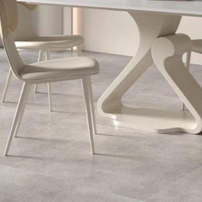 Contemporary Nordic Faux Leather Steel Square Bow Tie Dining Chair Backrest For Dining Room