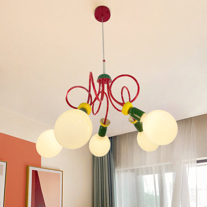 Modern Minimalist Iron Colored Fruit 2/3/5-Light Chandelier
