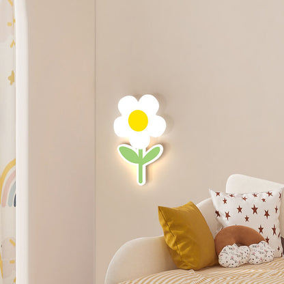 مصباح حائط LED بتصميم دوار الشمس من الأكريليك بتصميم عصري بسيط من الحديد 