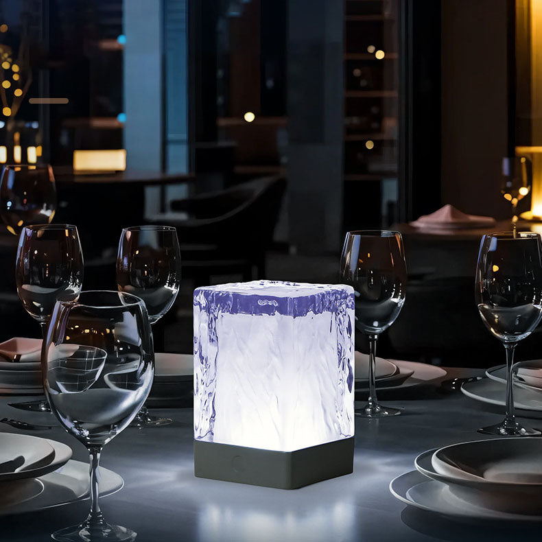 Modern Simplicity Resin Square LED Table Lamp For Bedroom