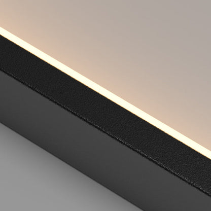 ثريا LED بتصميم عصري بسيط مصنوعة من الحديد والألومنيوم والسيليكا على شكل مربع مستطيل للسقف للسلالم