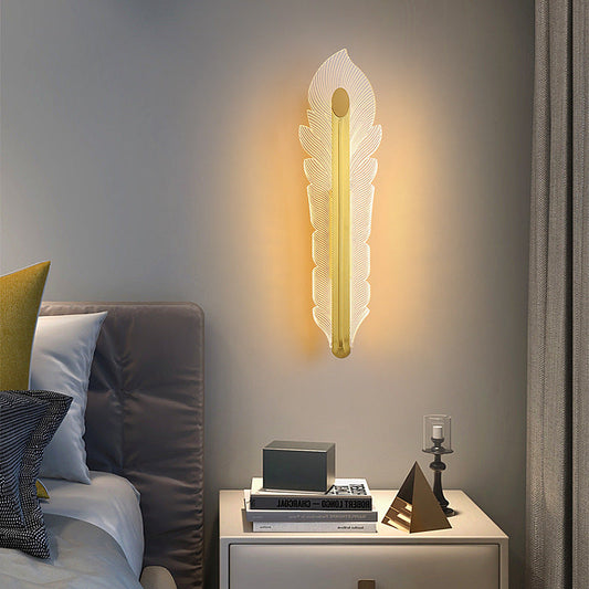 مصباح حائط LED فاخر من الأكريليك على شكل ذيل الفينيق من Nordic Light 