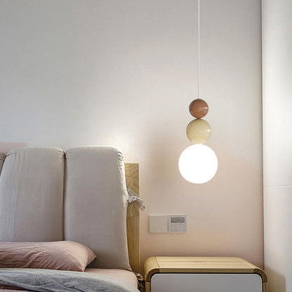 Modern Creative Iron Gourd String Shape 1-Light Pendant Light For Bedroom