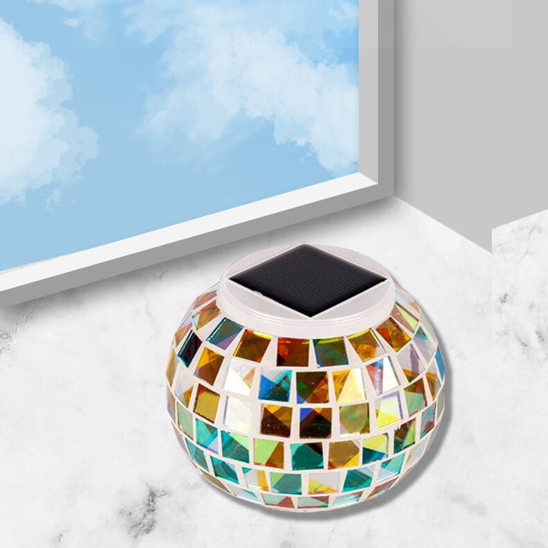 Tiffany Solar Waterproof ABS Mosaic Outdoor LED Lawn Light