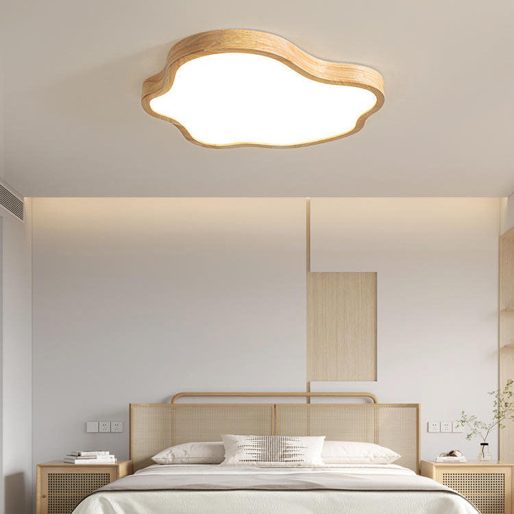 日本のミニマリスト ログクラウド アクリル LED フラッシュマウント シーリングライト