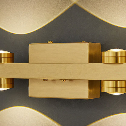 Modern Retro All Copper LED Vanity Light Wall Sconce Lamp