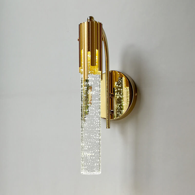 Luxury Gold Bubble Crystal Column LED Wall Sconce Lamp