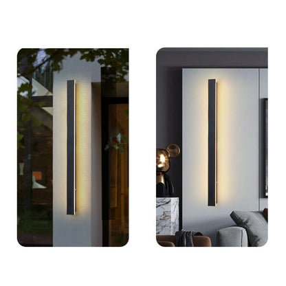 Retro Outdoor Rectangular Strip Waterproof LED Wall Sconce Lamp