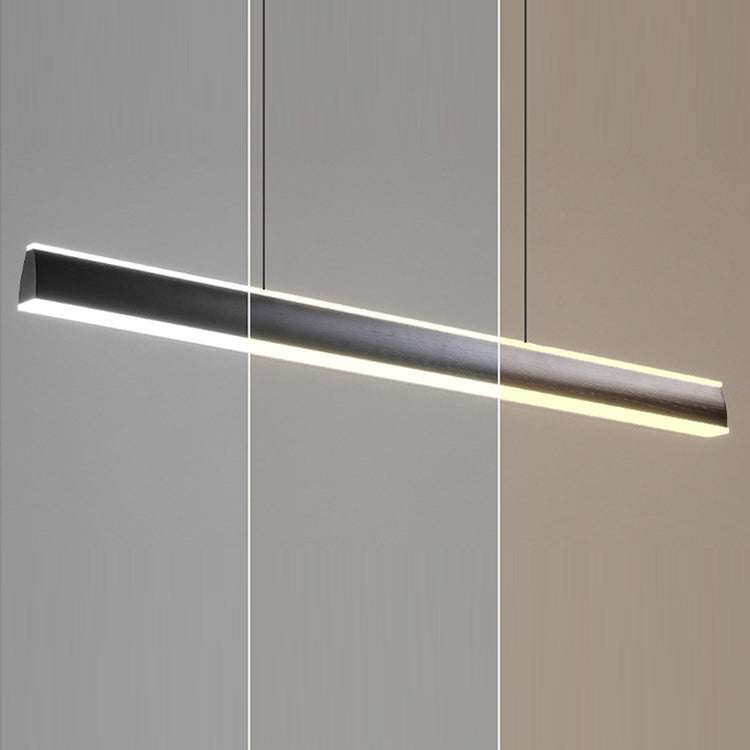 Modern Minimalist Long Aluminum Acrylic LED Island Light Chandelier For Dining Room