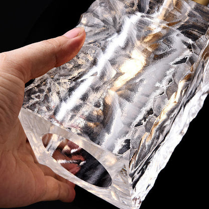 Nordic Light Luxury Crystal Square Copper 1-Light Pendant Light
