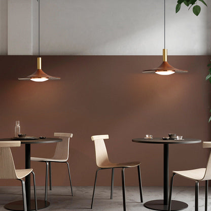 Modern Simplicity Iron Acrylic Flying Saucer LED Pendant Light For Dining Room