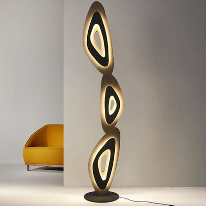 Modern Minimalist Acrylic Leaves Shadow Hardware Base LED Standing Floor Lamp