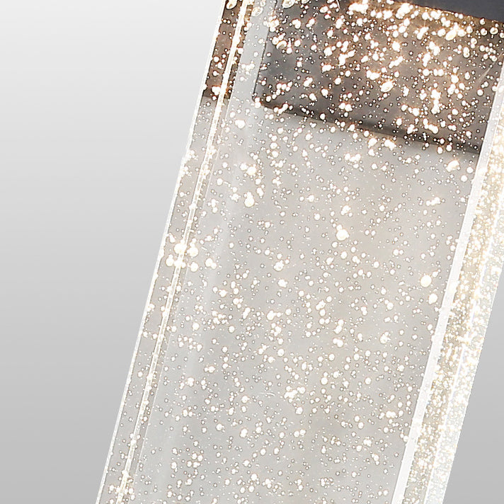 Modern Simplicity Waterproof Aluminum Crystal Rectangular LED Wall Sconce Lamp For Outdoor Patio
