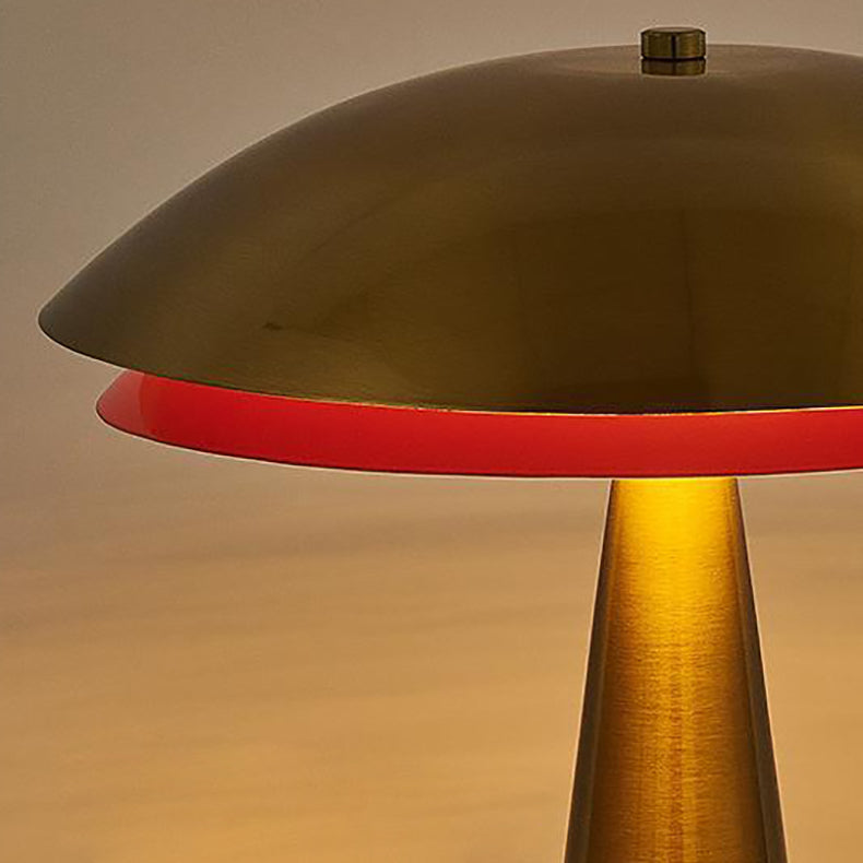 Contemporary Simplicity Iron Mushroom Shape 2-Light Table Lamp For Home Office