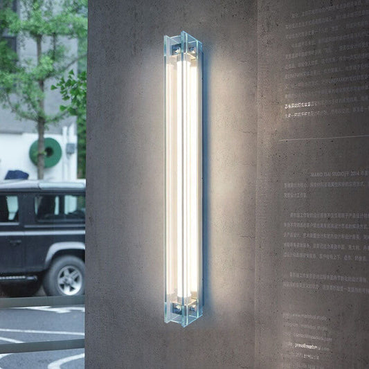 مصباح حائط LED بتصميم شريط زجاجي بسيط على الطراز الصناعي 