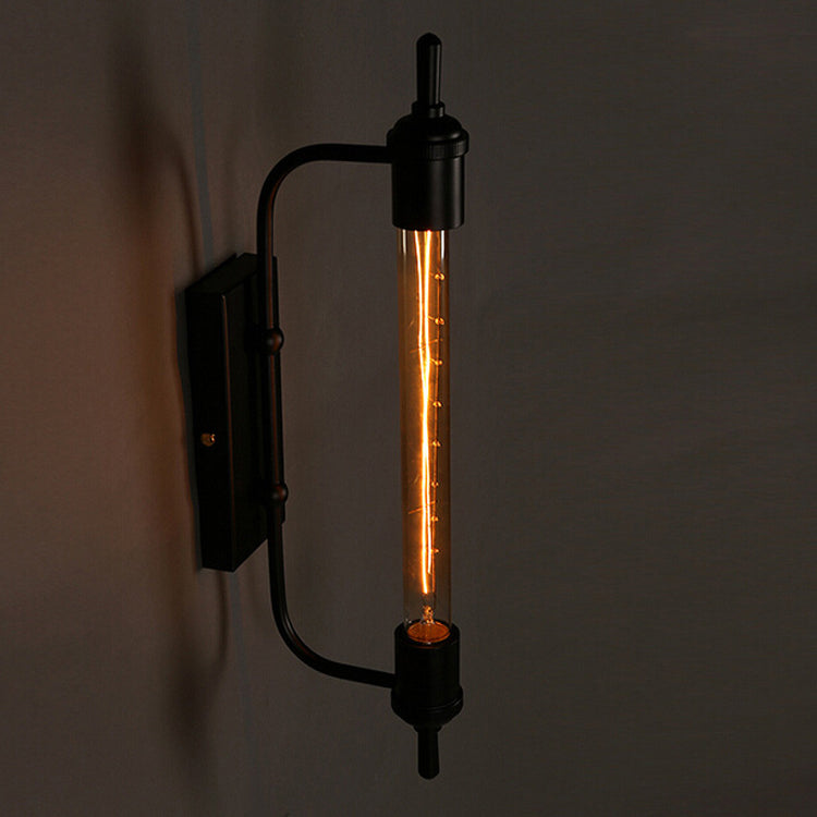 Traditional Vintage Steam Tube Iron 1-Light Wall Sconce Lamp For Living Room